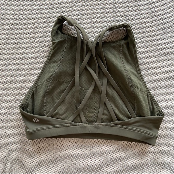 Lululemon Hick-Neck Sports Bra (Grey Sage, 6) - Picture 2 of 4